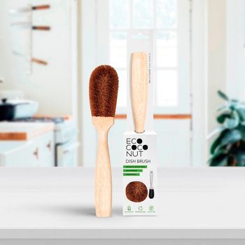 ecoLiving | Ecococonut oppvaskbørste, 100% plastfritt