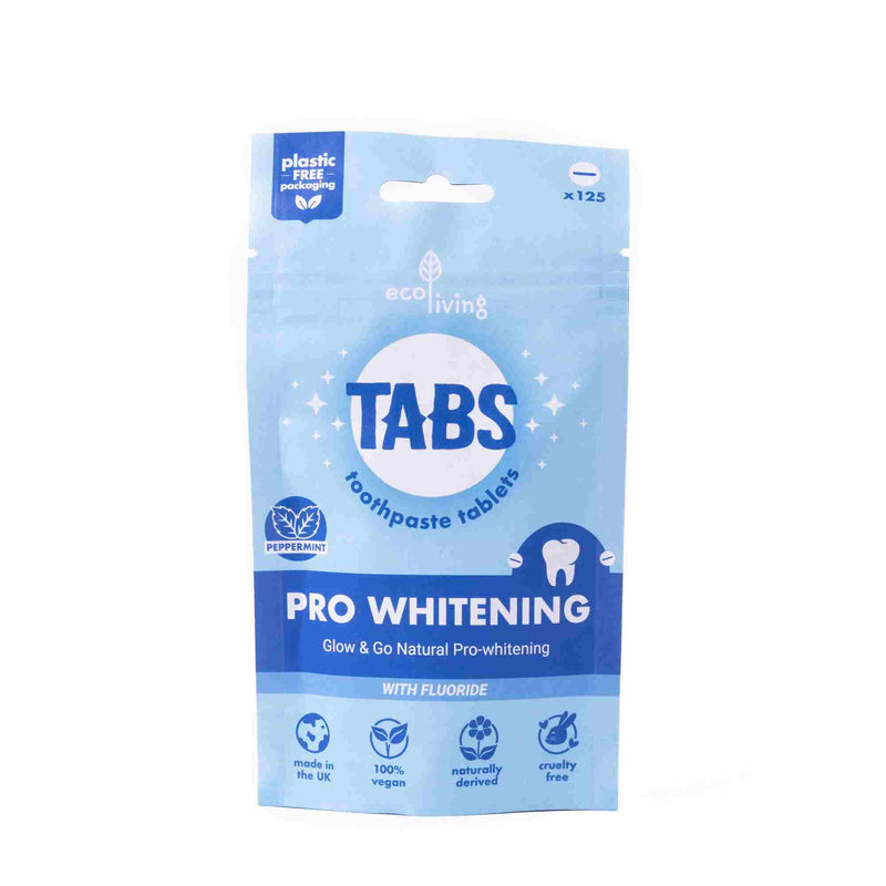 ecoLiving | Tannkrem / Tannpasta Tabletter, "Pro Whitening Toothpaste TABS" | Fluor