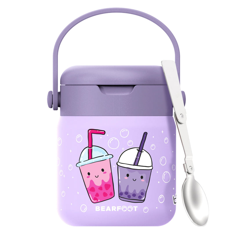 Bearfoot | Mattermos i Rustfritt Stål, 500 ml | Lilla, "Bubble Tea"