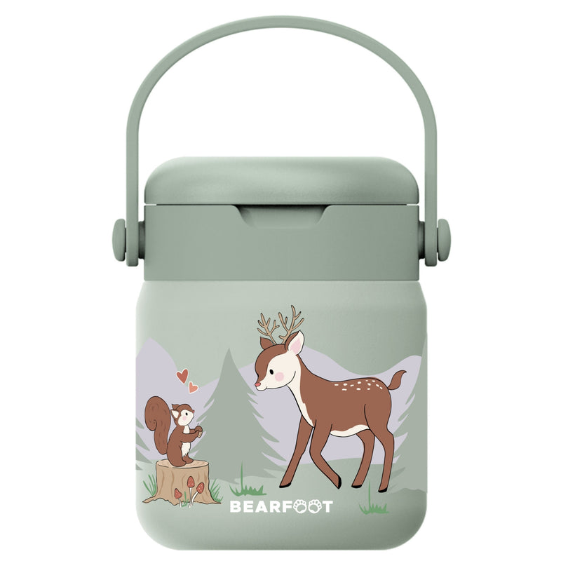 Bearfoot | Mattermos i Rustfritt Stål, 500 ml | Grønn, Hjort