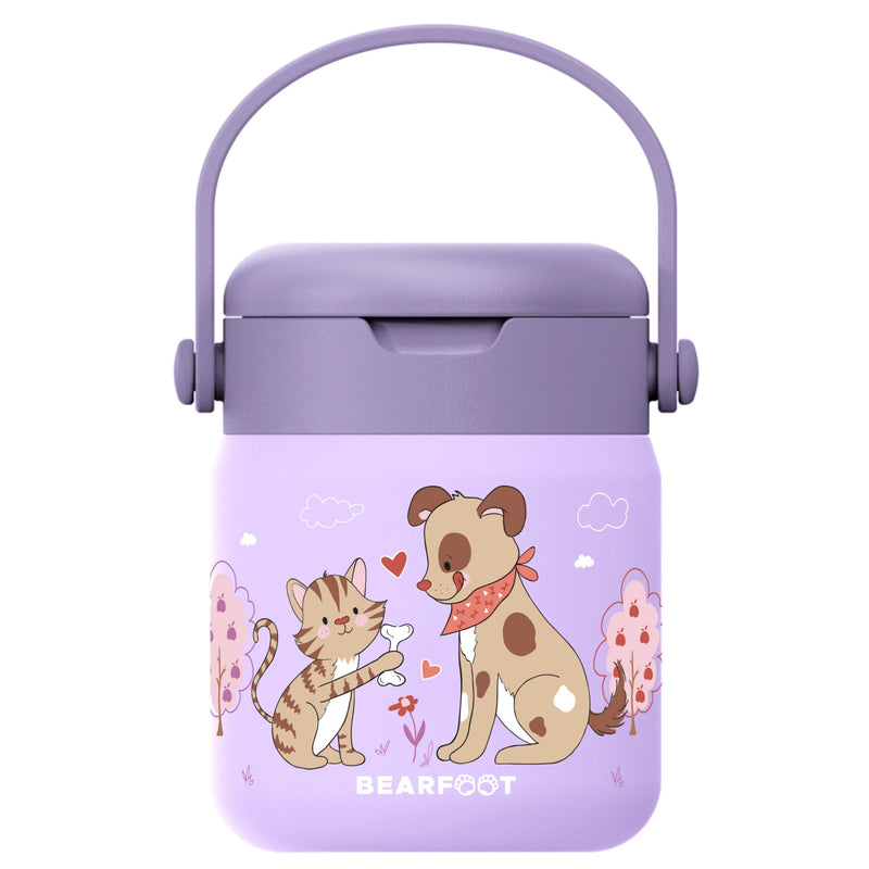 Bearfoot | Mattermos i Rustfritt Stål, 500 ml | Lilla, Hund & Katt