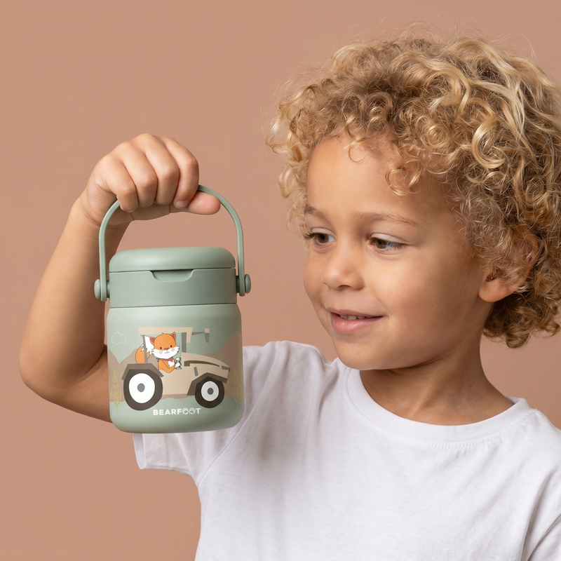 Bearfoot | Mattermos i Rustfritt Stål, 500 ml | Grønn, Rev i Traktor
