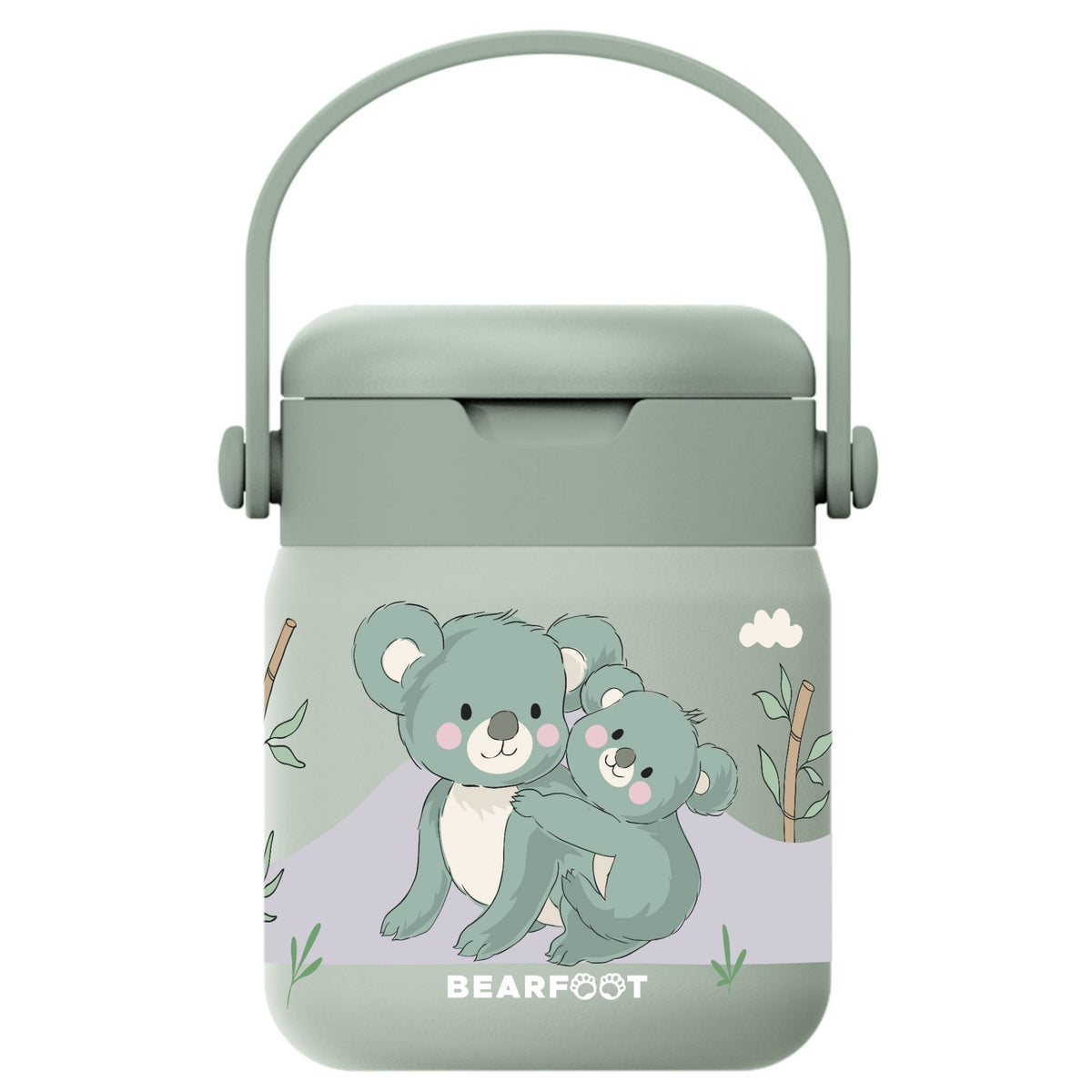Bearfoot | Mattermos i Rustfritt Stål, 500 ml | Grønn, Koala