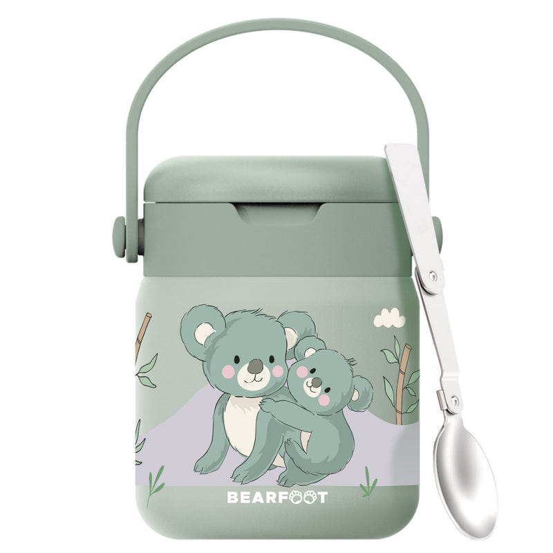 Bearfoot | Mattermos i Rustfritt Stål, 500 ml | Grønn, Koala