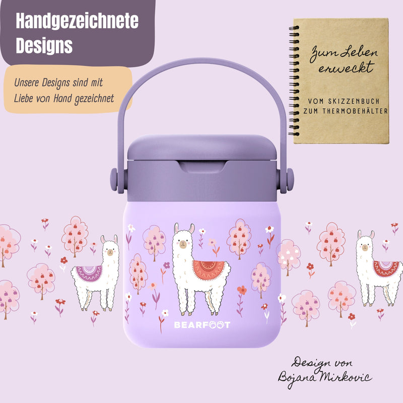 Bearfoot | Mattermos i Rustfritt Stål, 500 ml | Lilla, Lama