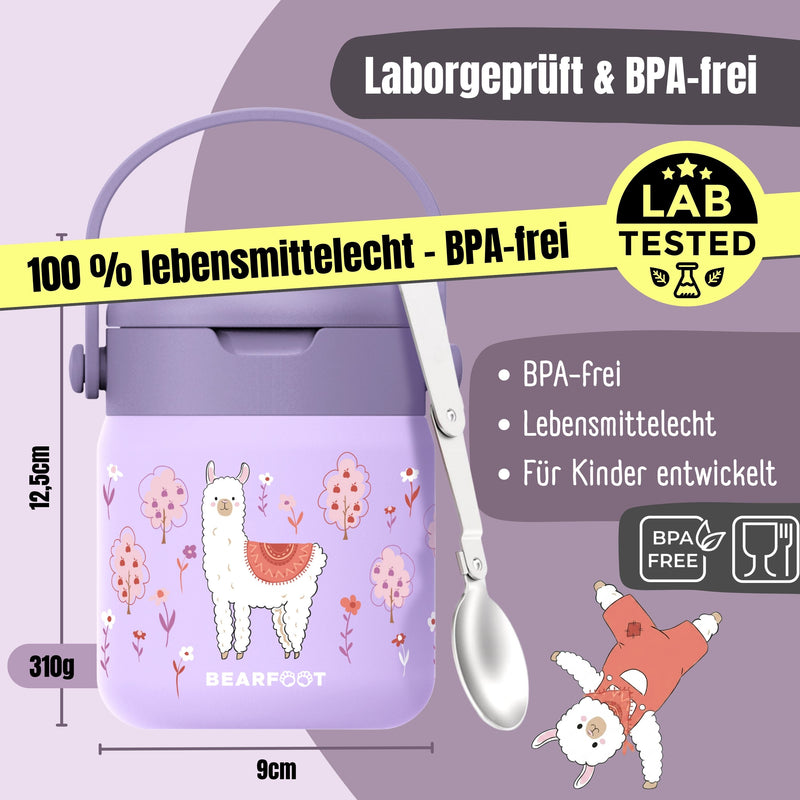 Bearfoot | Mattermos i Rustfritt Stål, 500 ml | Lilla, Lama