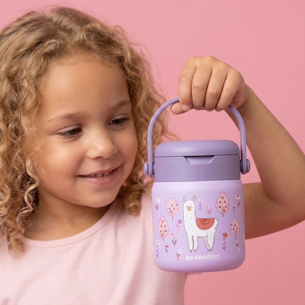 Bearfoot | Mattermos i Rustfritt Stål, 500 ml | Lilla, Lama
