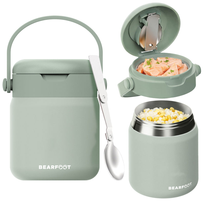 Bearfoot | Mattermos i Rustfritt Stål, 500 ml | Grønn