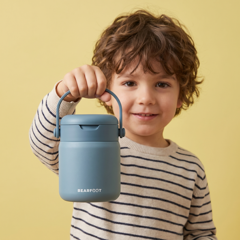 Bearfoot | Mattermos i Rustfritt Stål, 500 ml | Blå