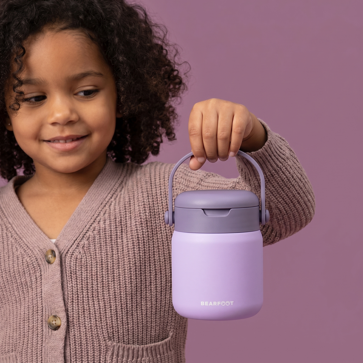 Bearfoot | Mattermos i Rustfritt Stål, 500 ml | Lilla