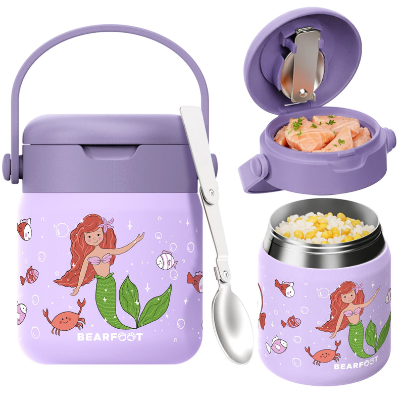 Bearfoot | Mattermos i Rustfritt Stål, 500 ml | Lilla, Havfrue