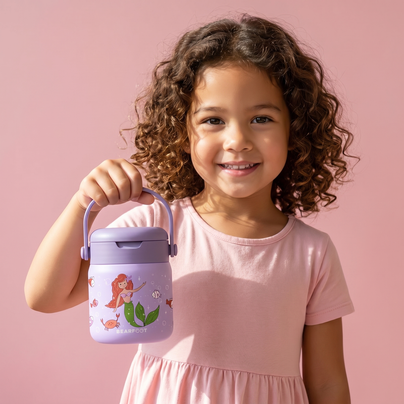 Bearfoot | Mattermos i Rustfritt Stål, 500 ml | Lilla, Havfrue
