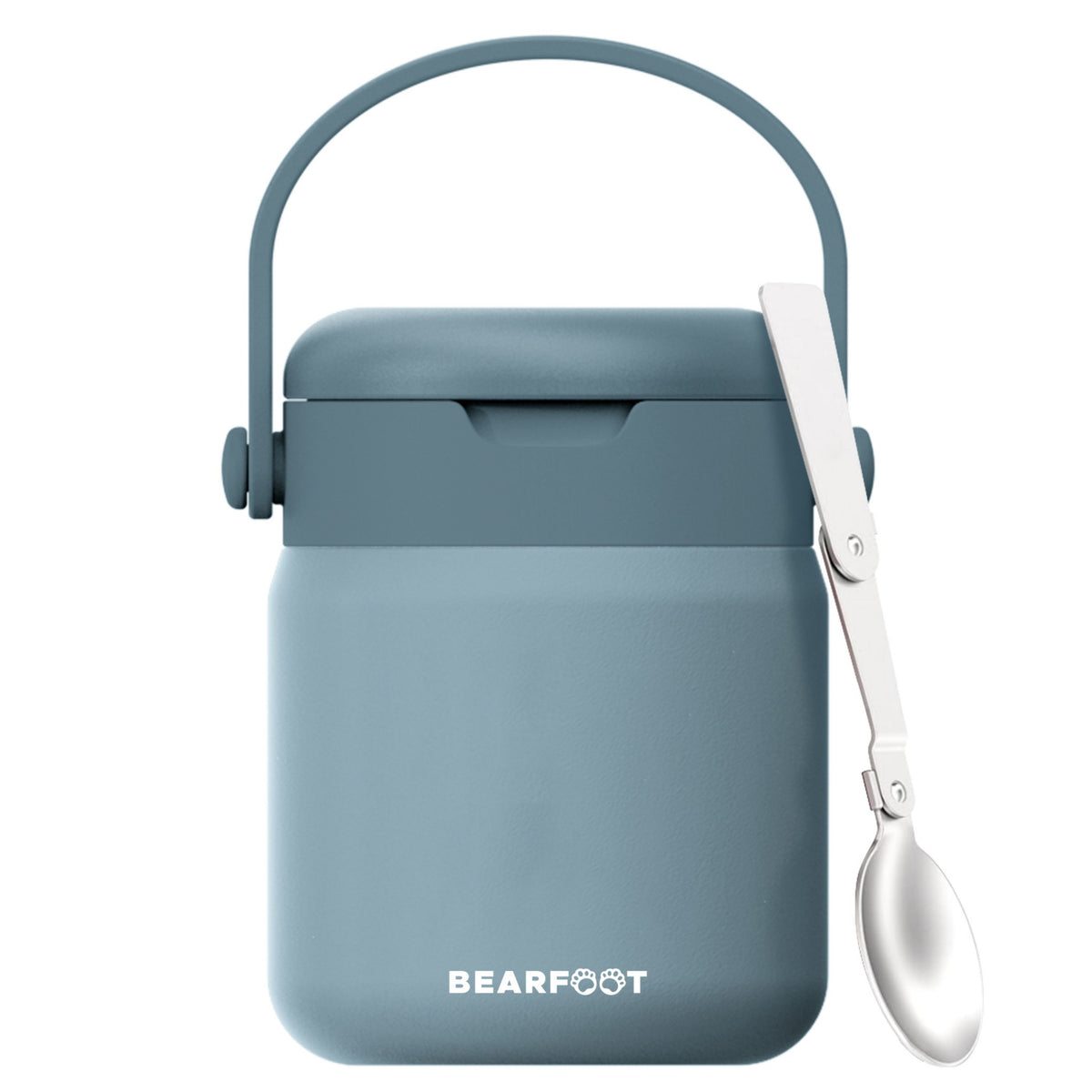 Bearfoot | Mattermos i Rustfritt Stål, 500 ml | Blå, "Stickers"