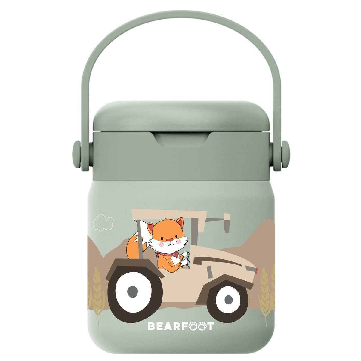 Bearfoot | Mattermos i Rustfritt Stål, 500 ml | Grønn, Rev i Traktor