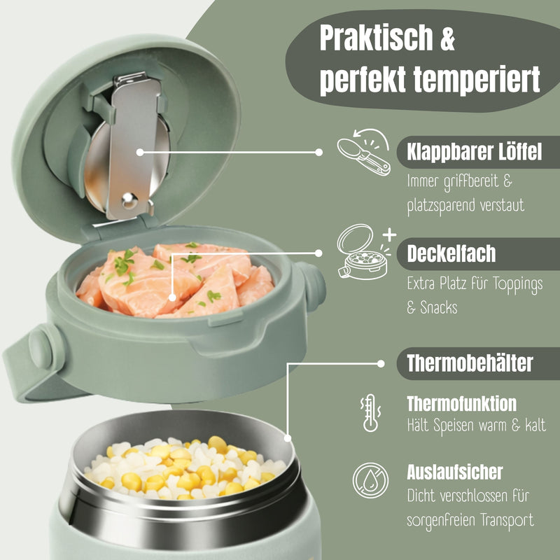 Bearfoot | Mattermos i Rustfritt Stål, 500 ml | Grønn, Rev i Traktor