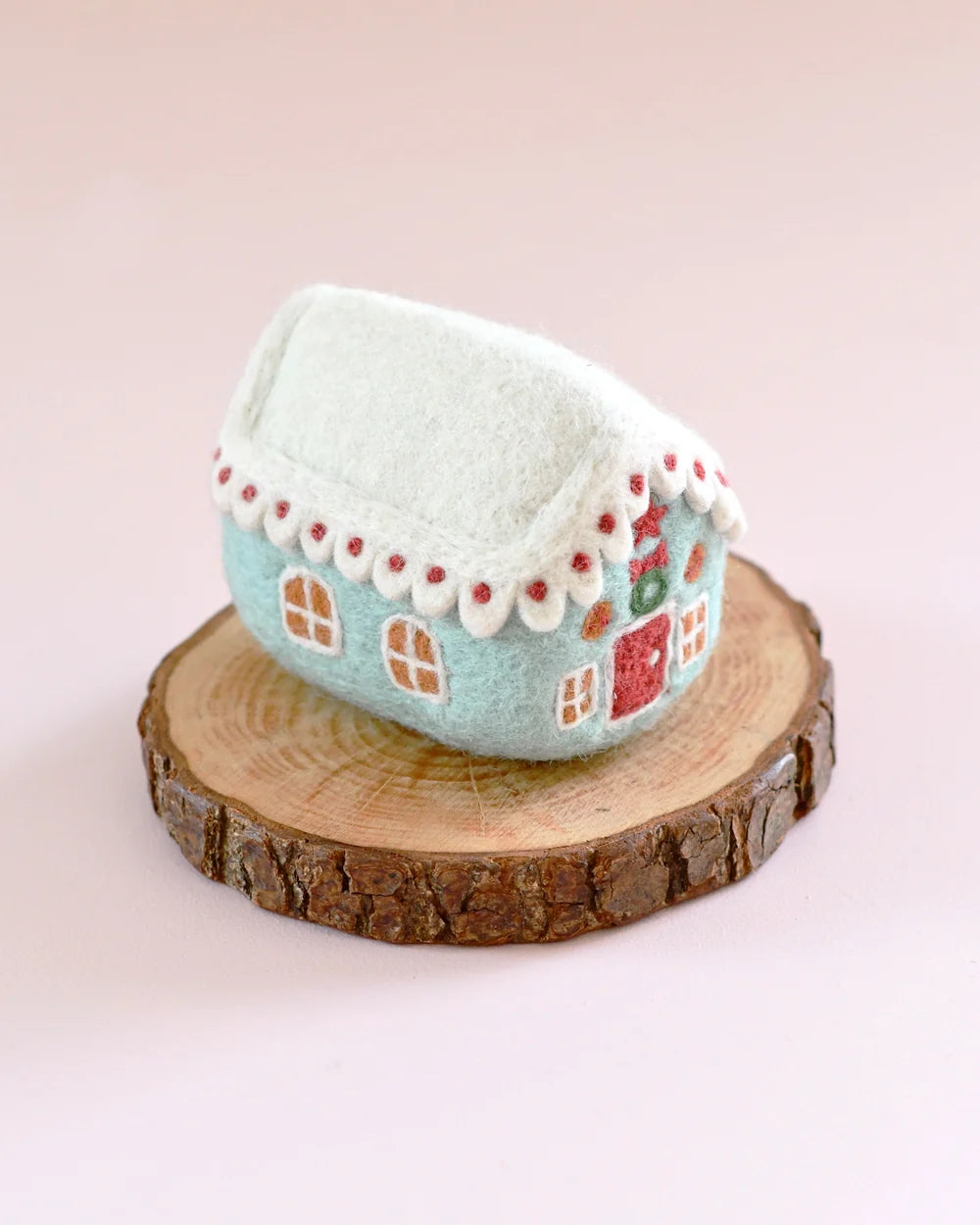 Tara Treasures | Blått pepperkakehus i tovet ull