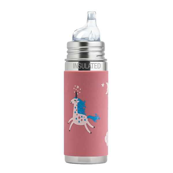 Pura | Kiki Sippy Cup, isolert tutekopp i rustfritt stål og silikon, LFGB-sertifisert | 260ml | Unicorn