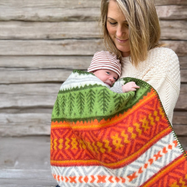 Klippan x Kerstin Landström | Ullpledd Baby/Barn, Mora | 65x95cm