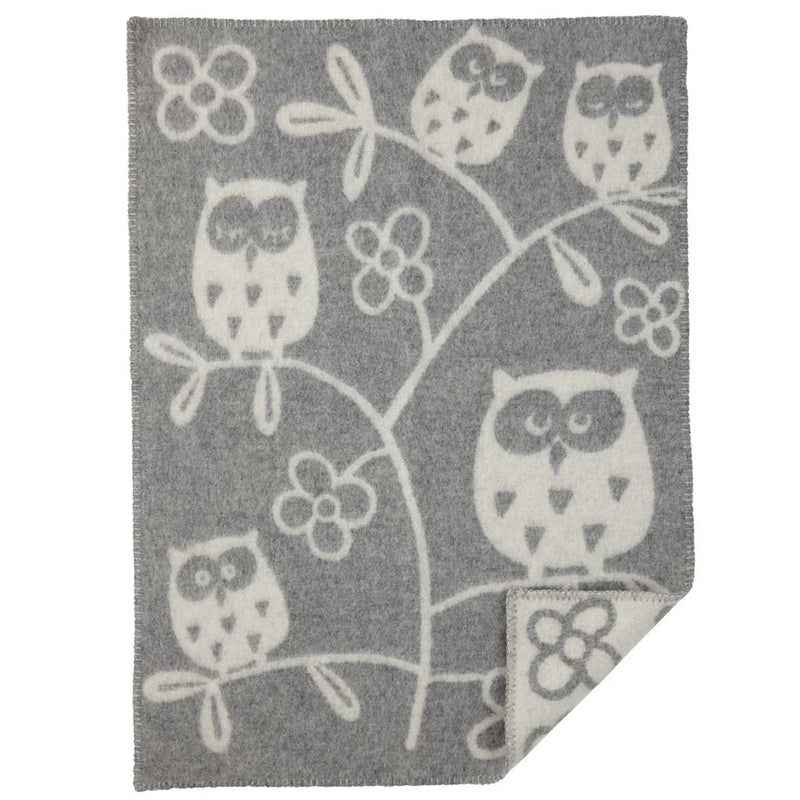 Klippan | Ullfiltpledd Baby/Barn, Tree Owl, (65x90cm)