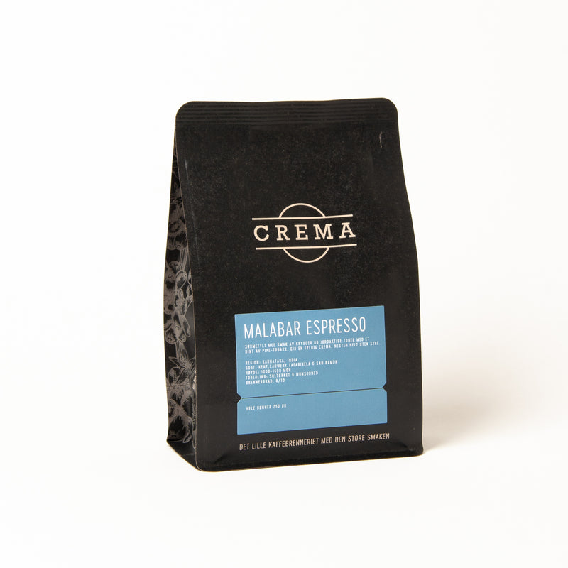 Crema | Kaffe Hele Bønner, Malabar Espresso, 250g
