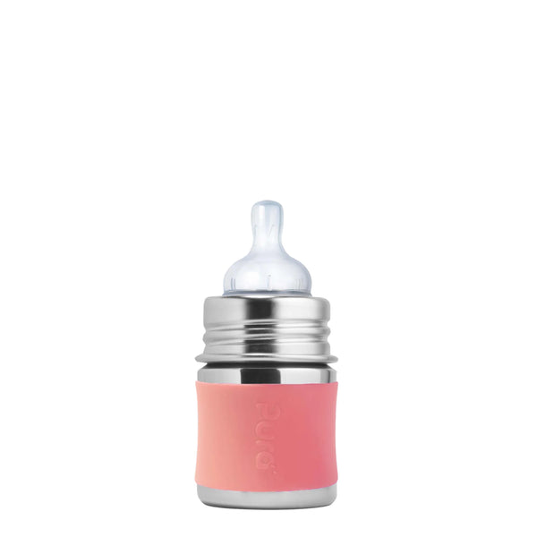 Pura | Kiki Tåteflaske i Rustfritt Stål og Silikon, 150ml | Rose