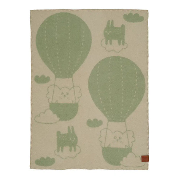 Klippan | Ullpledd Baby/Barn, Baloon Green/Beige, (65x90cm)