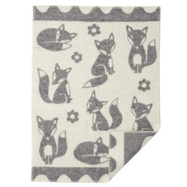 Klippan | Klippan | Ullpledd Baby/Barn, Fox, 65x90cm | Grå