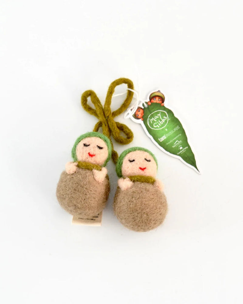 Tara Treasures | Eukalyptusbarn i tovet ull – ornament