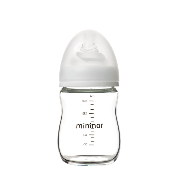 Mininor | Glasståteflaske med silikontutt | 160ml