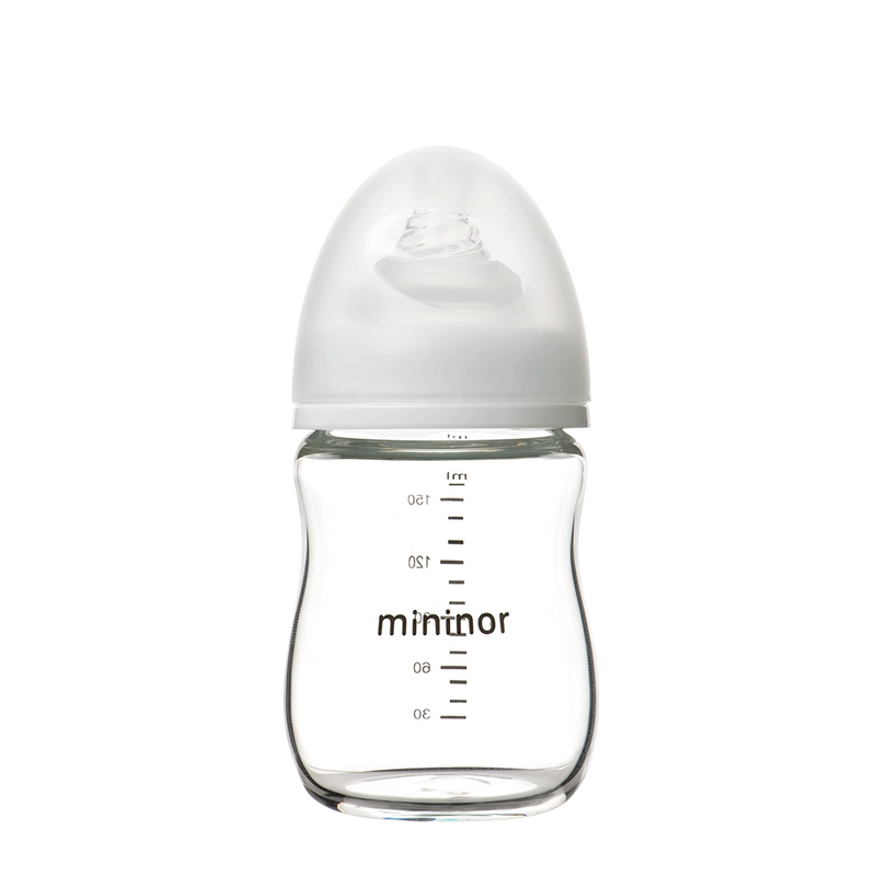 Mininor | Glasståteflaske med silikontutt | 160ml