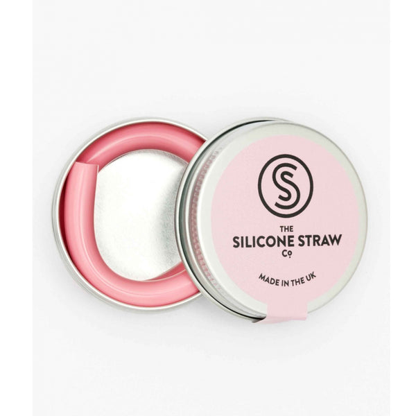 Gjenbrukbart sugerør i 100% silikon | Rosa
