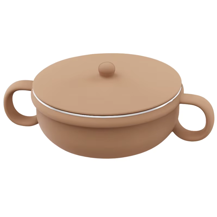 piips | Barneskål i Rustfritt Stål og Silikon, 250 ml - Karamell