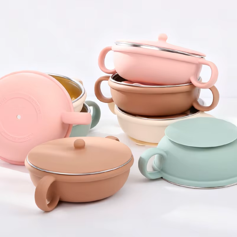piips | Barneskål i Rustfritt Stål og Silikon, 250 ml - Karamell