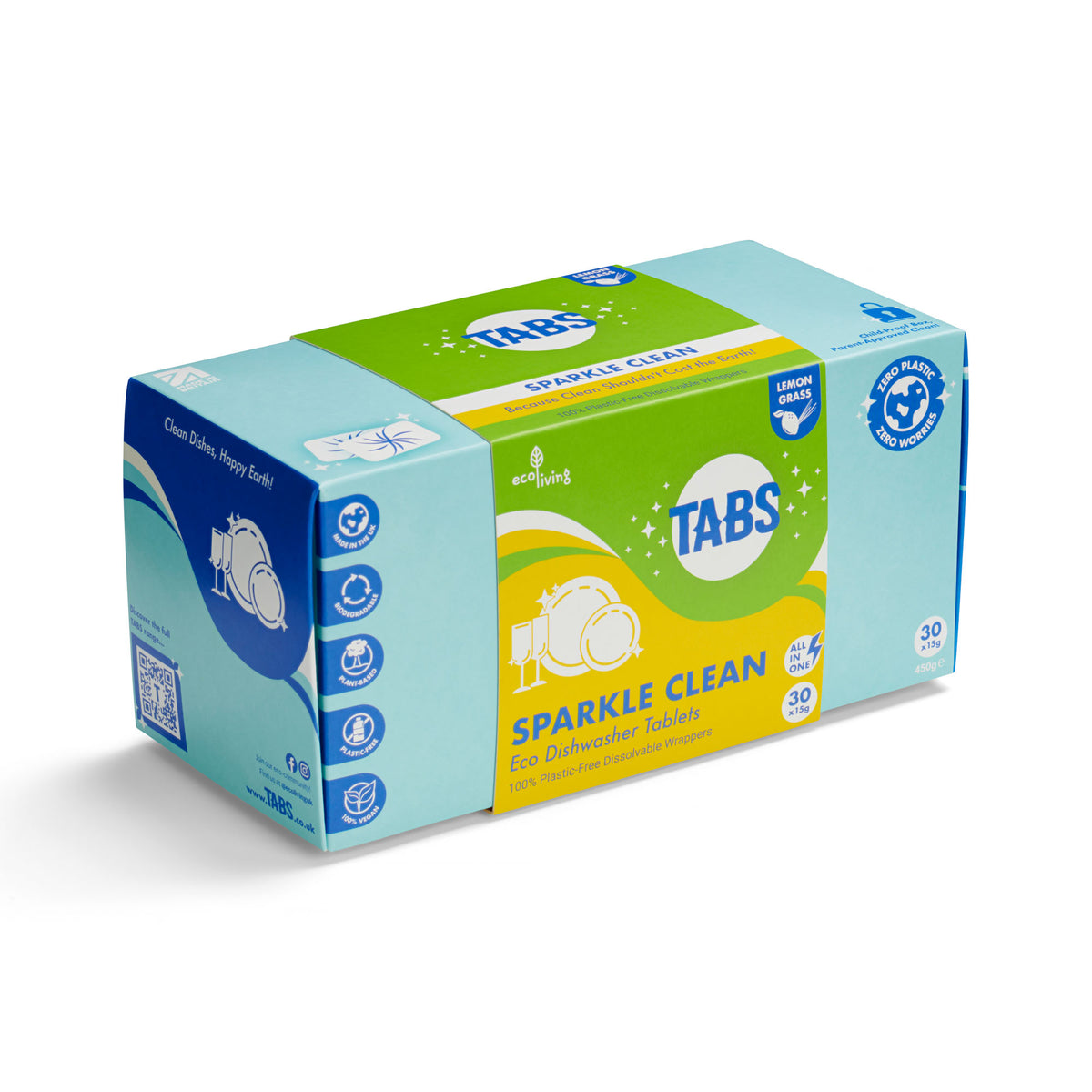 TABS | Oppvasktabletter, Tabletter for Oppvaskmaskin, 30 tabl. | Sitron