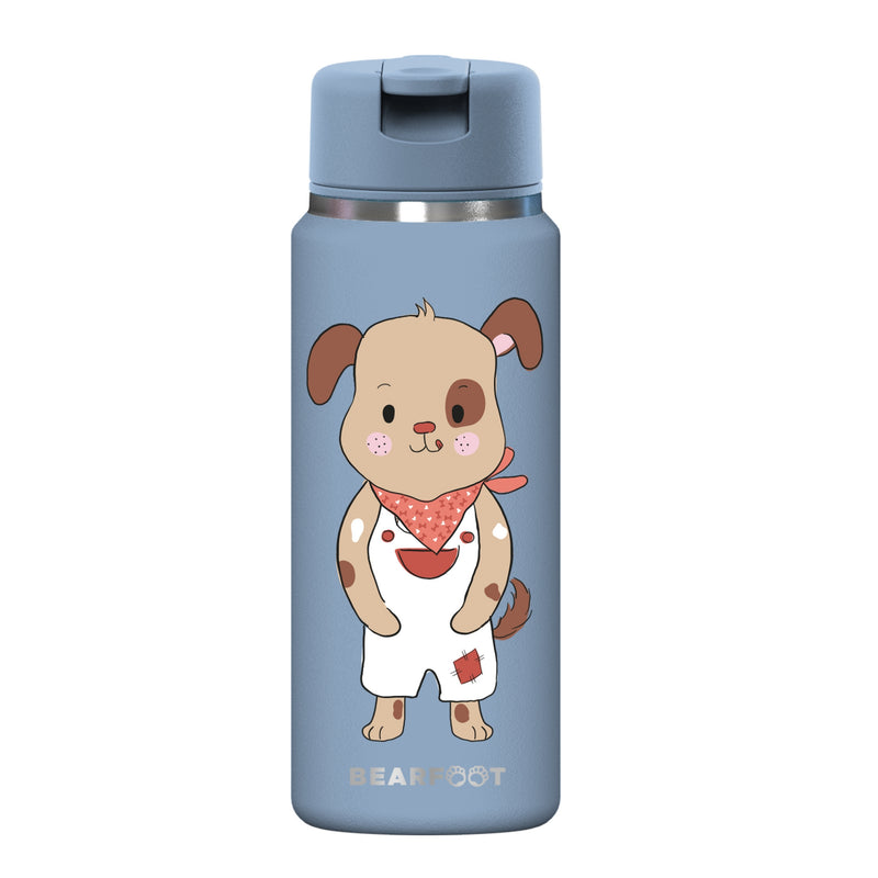 Bearfoot | Drikkeflaske i Rustfritt Stål, Isolert, TINY 200 ml | Blå, Hund