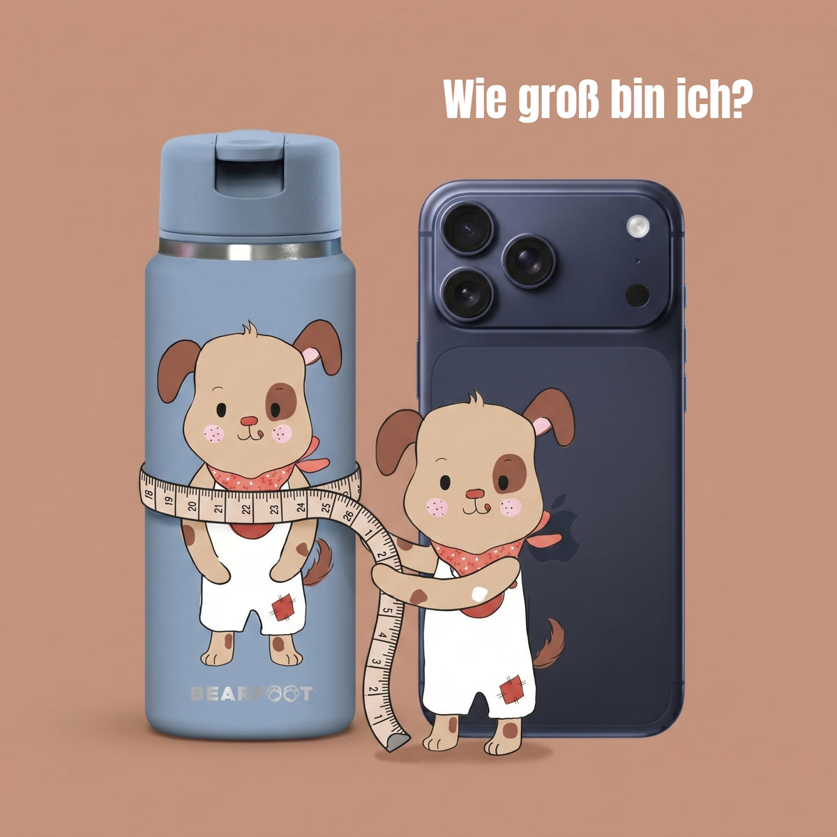 Bearfoot | Drikkeflaske i Rustfritt Stål, Isolert, TINY 200 ml | Blå, Hund