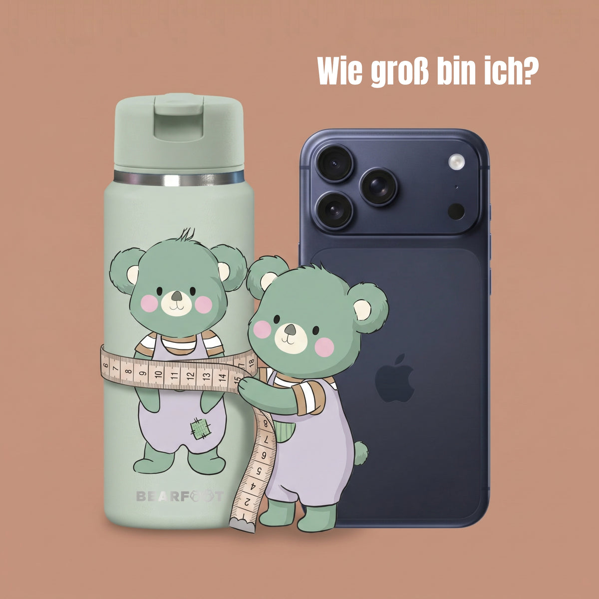 Bearfoot | Drikkeflaske i Rustfritt Stål, Isolert, TINY 200 ml | Grønn, Koala
