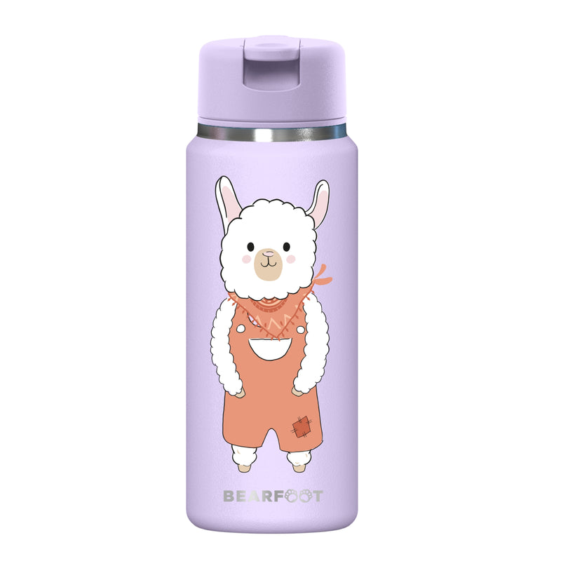 Bearfoot | Drikkeflaske i Rustfritt Stål, Isolert, TINY 200 ml | Lilla, Lama