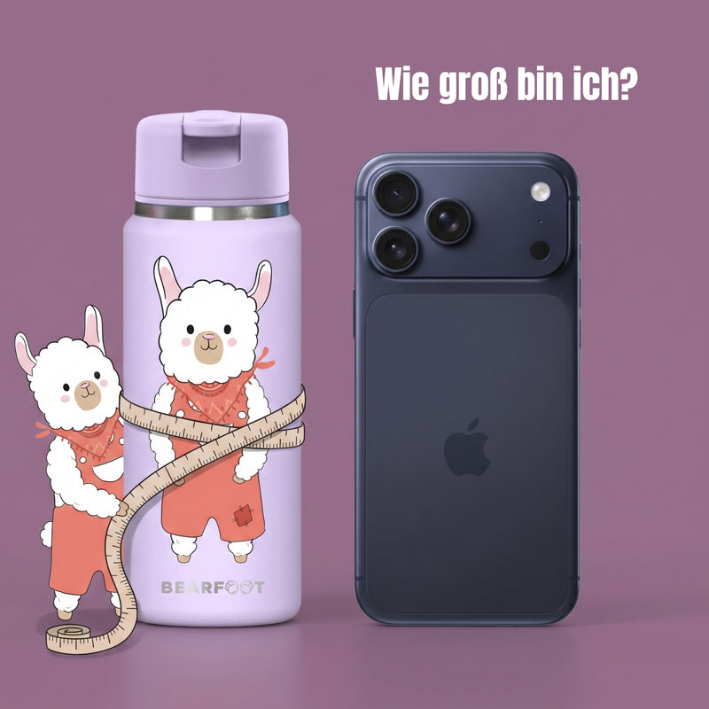 Bearfoot | Drikkeflaske i Rustfritt Stål, Isolert, TINY 200 ml | Lilla, Lama