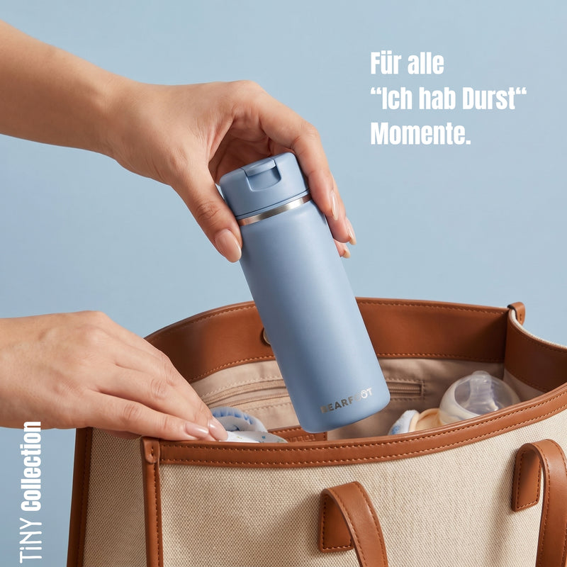 Bearfoot | Drikkeflaske i Rustfritt Stål, Isolert, TINY 200 ml | Blå