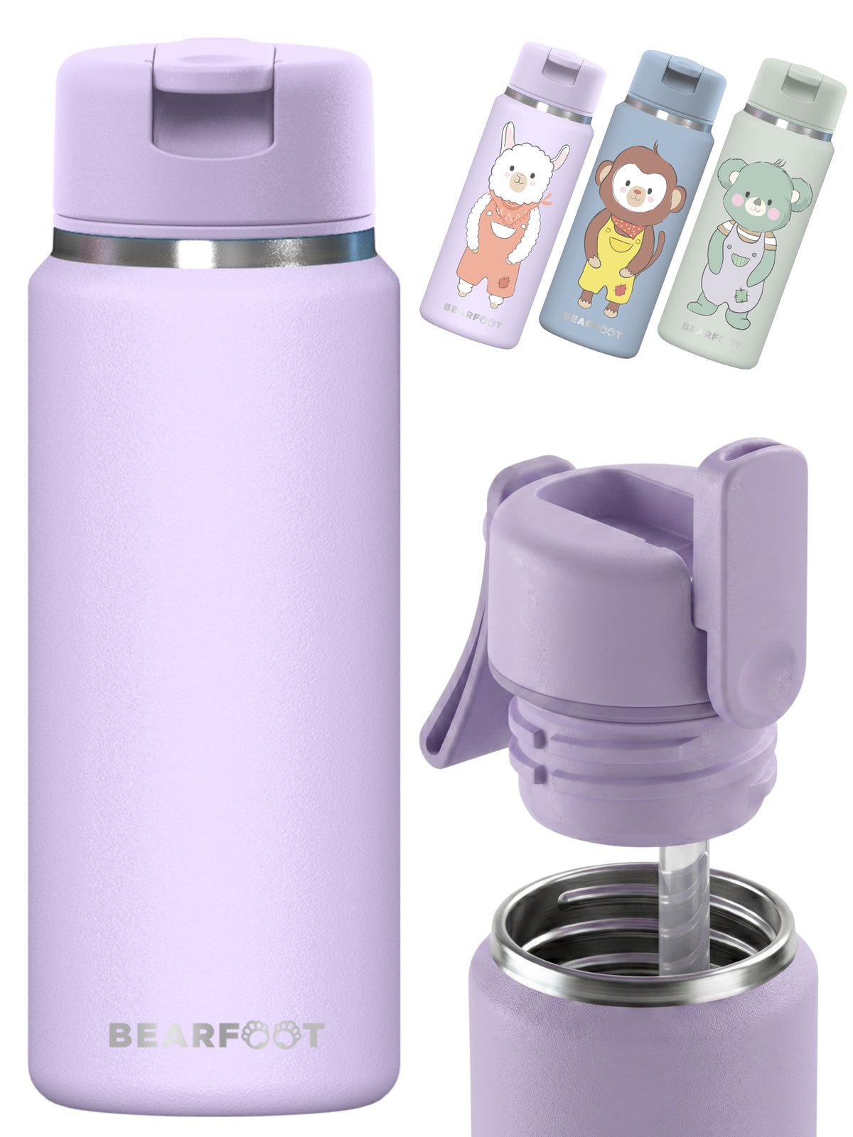 Bearfoot | Drikkeflaske i Rustfritt Stål, Isolert, TINY 200 ml | Lilla
