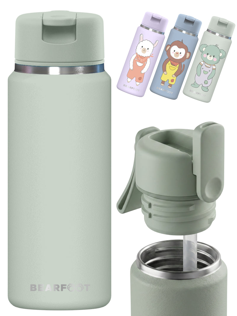 Bearfoot | Drikkeflaske i Rustfritt Stål, Isolert, TINY 200 ml | Grønn
