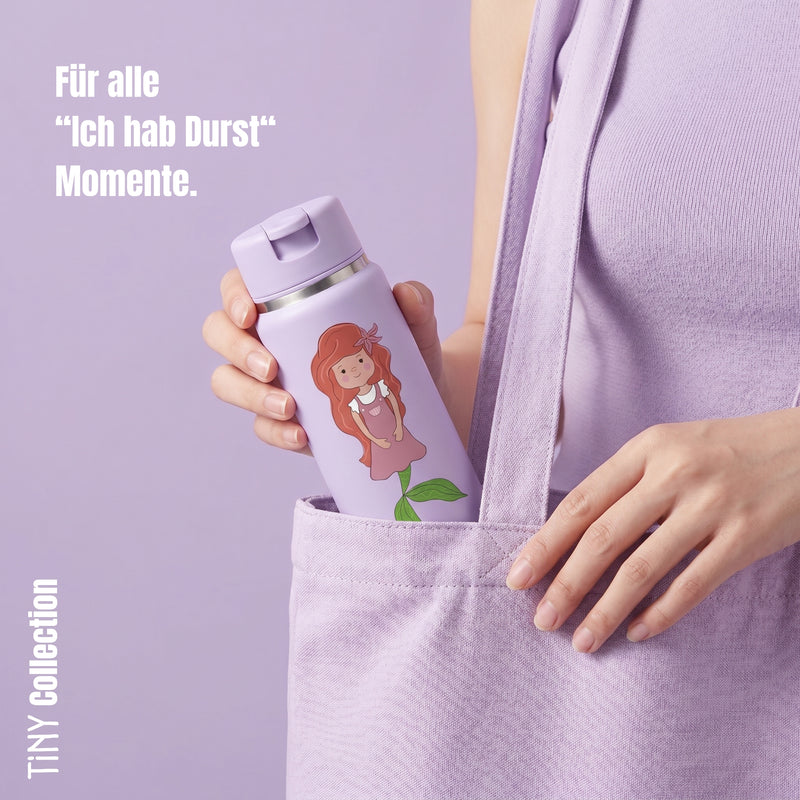 Bearfoot | Drikkeflaske i Rustfritt Stål, Isolert, TINY 200 ml | Lilla, Havfrue