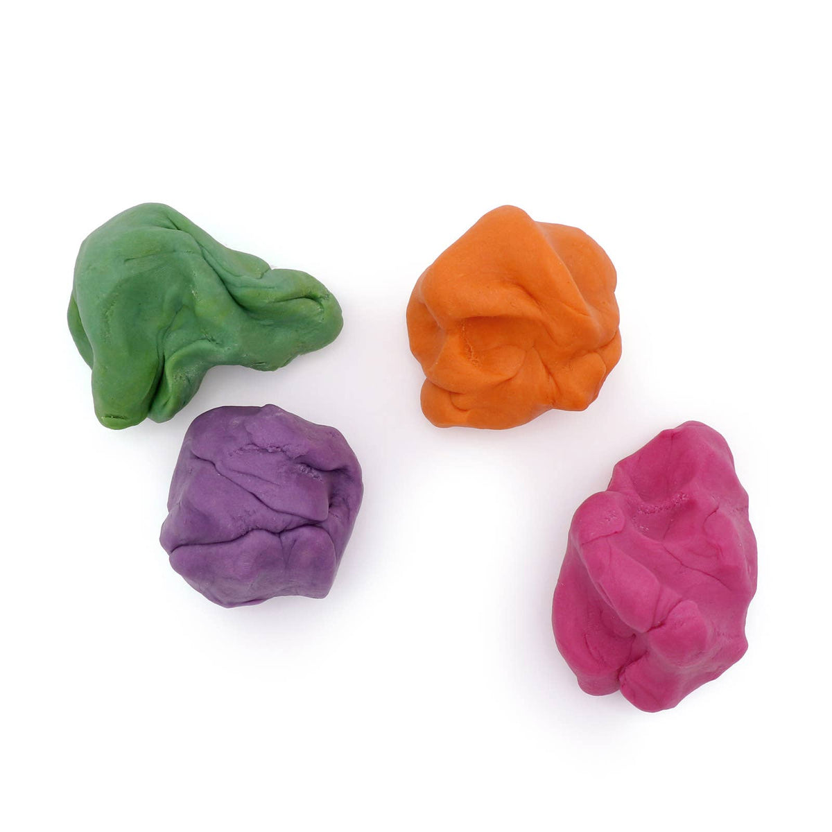 neoGRÜN | Modelleire / Lekedeig, Easy Dough, Økologisk / Vegansk, Sett "Loki" | Oransje, Grønn, Rosa, Lilla
