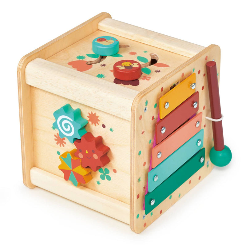 Mentari | Aktivitetskube, "Toddler Activity Cube" - Plastfri