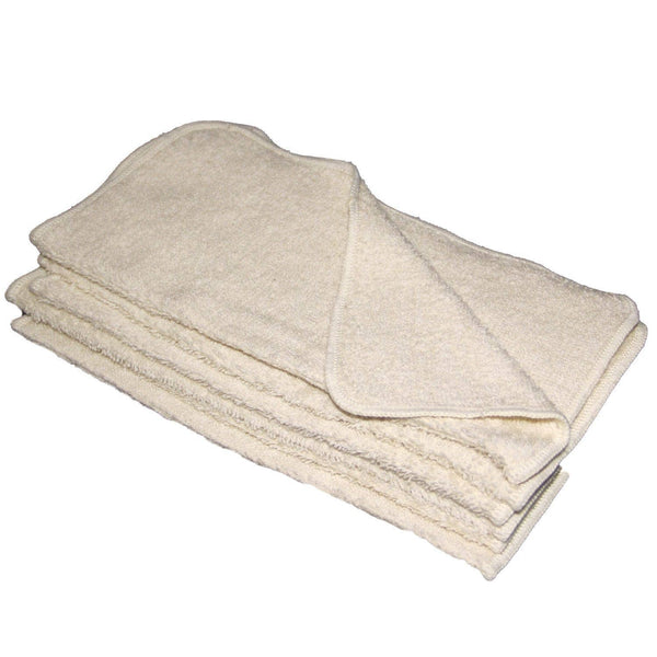 Bomullskluter 30x30cm, 100% Økologisk, Hvit | 6 pk