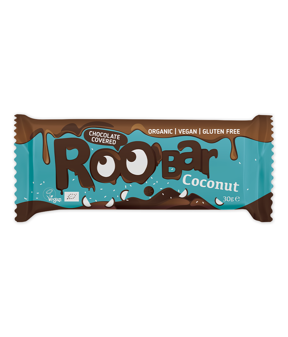 Smart Organic | Økologisk Nøttebar, Kokos med Sjokoladetrekk - 30g