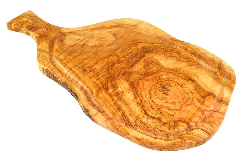 GØLI | Skjærebrett med håndtak og  saftrenne, Oliventre (40-44 cm )