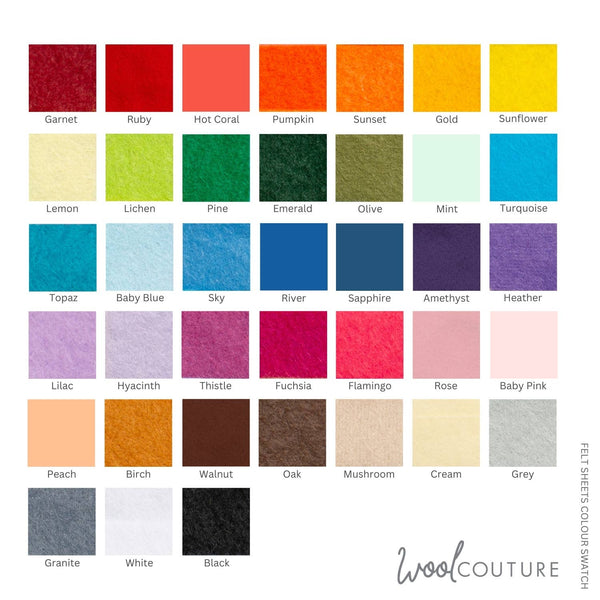 Wool Couture Company | Felt Sheets: Ruby