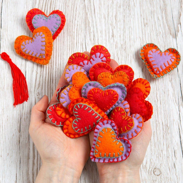 Wool Couture Company | Handful of Hearts Felt Craft Kit